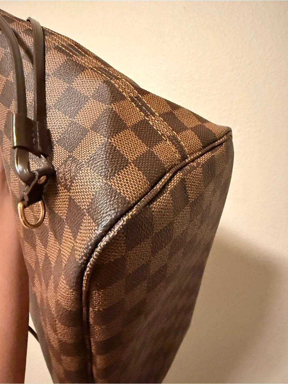 Louis Vuitton Neverfull MM tote bag in Damier Ebène Canvas G11122